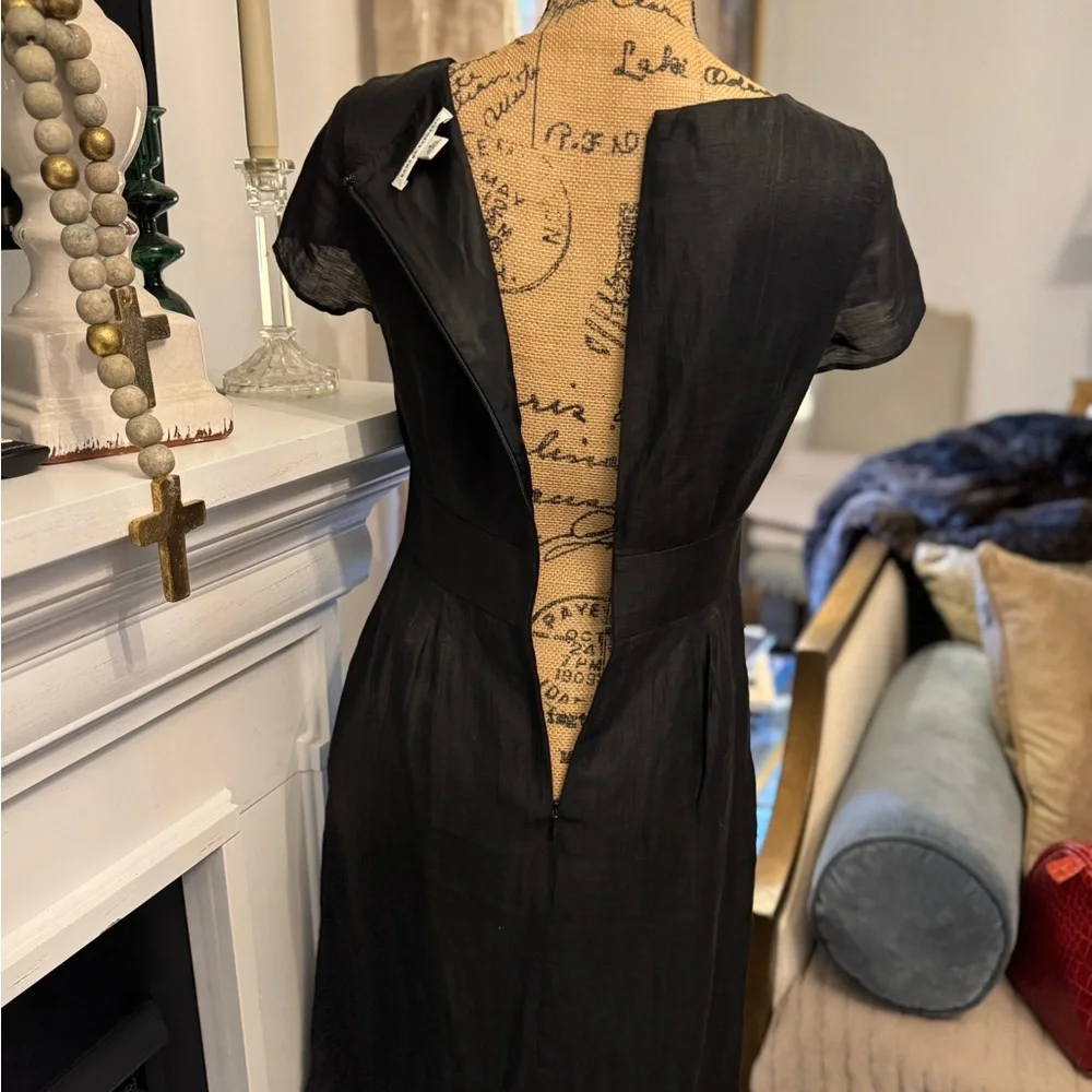 🖤 BANANA REPUBLIC WOMEN’S BLACK CRINKLE CLASSIC DRESS! - Picture 11 of 14